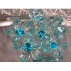 2 Acrylic Turquoise Flower Bunches 6 Flowers Per Bunch 12 Flowers Weddings Sweet 16 or Bridal Shower